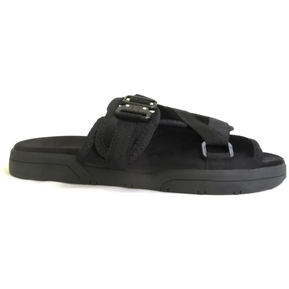 New DRACO Phantom Black Men's Sz 11-12 Sandal Slip On Slides w/ Dust Bag